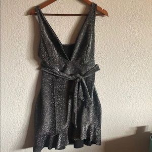 Sparkly tie front dress